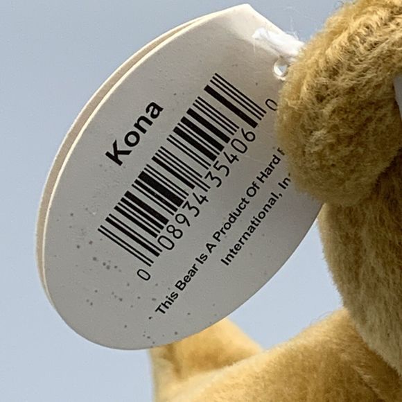 Hard Rock Cafe Kona Isaac Beara 1st in series of 5 Plush Brown Beanie Bear - Picture 5 of 8